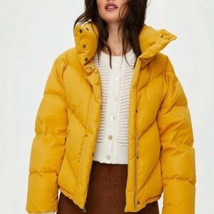 ARITZIA Wilfred Mustard Puffer Jacket
